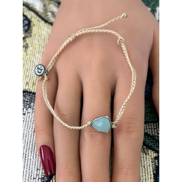 Pura Vida Turquoise Color Triangle Stone Bracelet - Picture 4 of 4